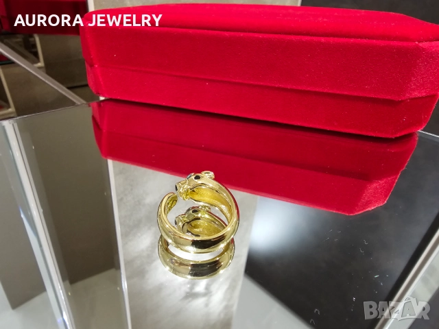 CARTIER Panthere de Cartier Gold Black Дамски Пръстен, снимка 6 - Пръстени - 52879534