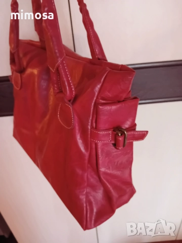 Кожена дамска чанта, снимка 5 - Чанти - 51619479