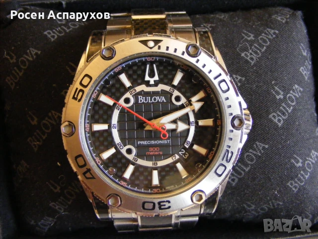 Bulova Precisionist Champlain Watch 300 Meters Carbon, снимка 10 - Мъжки - 51118261