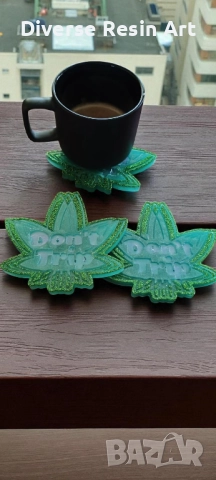 Подложки за чаши от епоксидна смола, снимка 4 - Аксесоари за кухня - 51836531