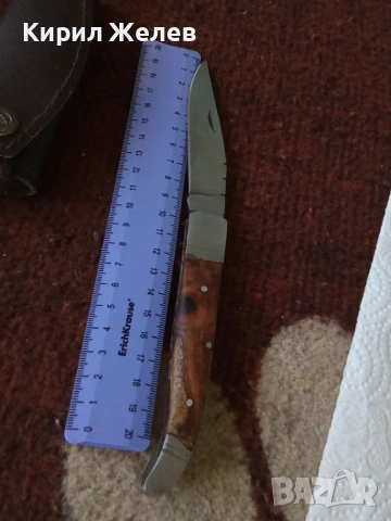 Сгъваем нож с кожен калъф 53693, снимка 9 - Колекции - 53474479