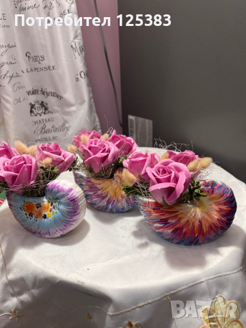 Кашпи със сапунени ароматни рози, снимка 10 - Подаръци за жени - 44308109