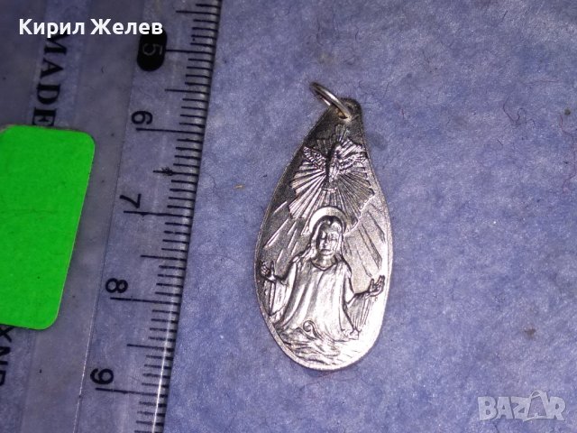 ПОСРЕБРЕНА ДВУСТРАННА КАТОЛИЧЕСКА ИКОНКА КРЪЩЕНКА РЯДКА 31286, снимка 7 - Колиета, медальони, синджири - 39856825