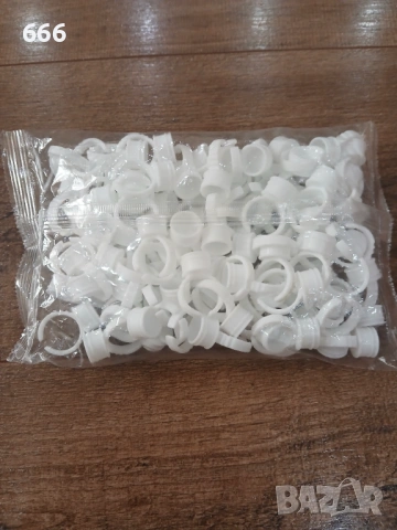 100 бр. Пръстени за лепило или пигмент, снимка 2 - Други - 53334070