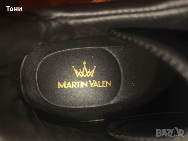MARTIN VALEN Оригинал Нови Мъжки Обувки Изцяло от Естествена Кожа 44, снимка 3 - Маратонки - 53624940