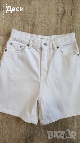 Pull&Bear дънкови панталонки с висока талия , снимка 2 - Къси панталони и бермуди - 41349367