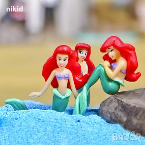 Малката Русалка Ариел мини пластмасова фигурка играчка украса за торта , снимка 2 - Фигурки - 35791445