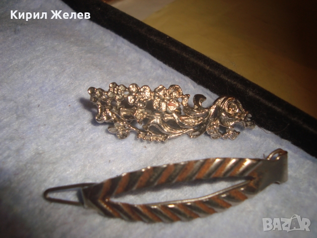 2 СТАРИ УКРАШЕНИЯ ПОСРЕБРЕНИ ВИНТИДЖ БИЖУТА ФЛОРАЛНА БРОШКА и ФИБА ШНОЛА 15383, снимка 7 - Други - 36064065