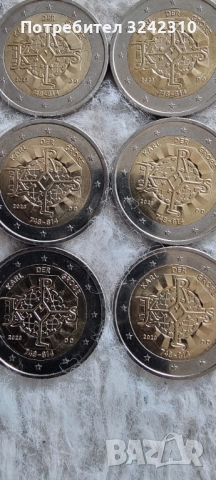 Монета от 2 евро Карл Велики 2023