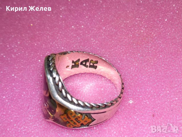 KAR 925 ПИРАТСКИ АВТОРСКИ ЕМАЙЛИРАН СРЕБЪРЕН ПРЪСТЕН СРЕБРО 925 РЪЧНА МАЙСТОРСКА АРТ ИЗРАБОТКА 43080, снимка 8 - Пръстени - 44390827