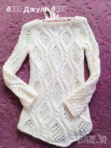 Разкошна рокля/ туника от кашмир 🤍🩷, снимка 14 - Рокли - 49304750