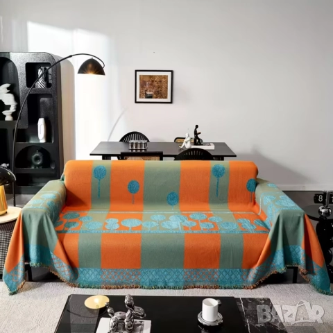  Модерен двулицев  Скандинавски Калъф за Диван, снимка 2 - Покривки за легло - 52667620