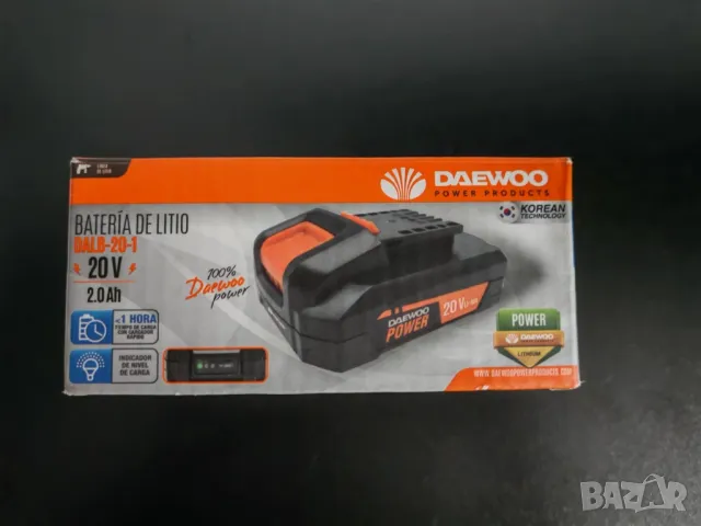 Зарядна станция Dаewoo "UNI-BAT" 21V, 2.5Ah + Батерия Dаewoo 20V, 2.0Ah, снимка 3 - Винтоверти - 49556143