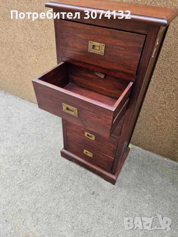 Голям скрин с обков от месинг,изцяло от масив, снимка 2 - Скринове - 51384479