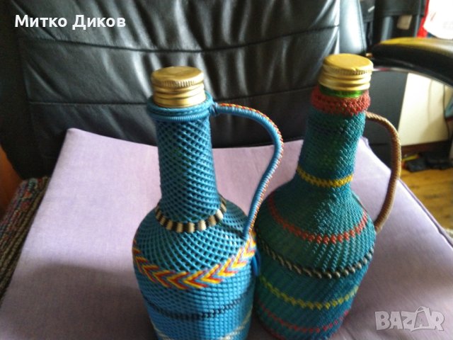 Плетени шишета 0,500млл от соца, снимка 2 - Колекции - 41182897