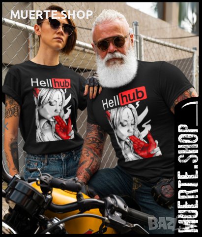 Тениска с щампа HELL HUB