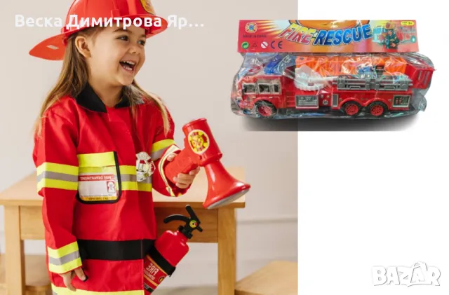 Пожарна кола с разтегаема стълба с вишка, снимка 2 - Коли, камиони, мотори, писти - 48789388