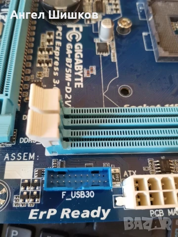 Дънна платка B75 Gigabyte GA-B75M-D2V rev. 1.0 Socket 1155, снимка 6 - Дънни платки - 34479930