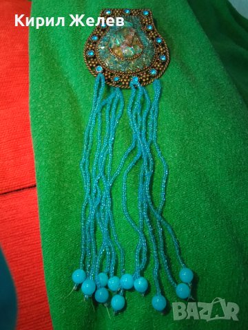 ЕТНО - СТИЛ МЕСИНГОВО МЪНИСТЕНО АЖУРНО БИЖУ НАКИТ ВИСУЛКА с КРИСТАЛЧЕТА 27900, снимка 2 - Други - 37095191