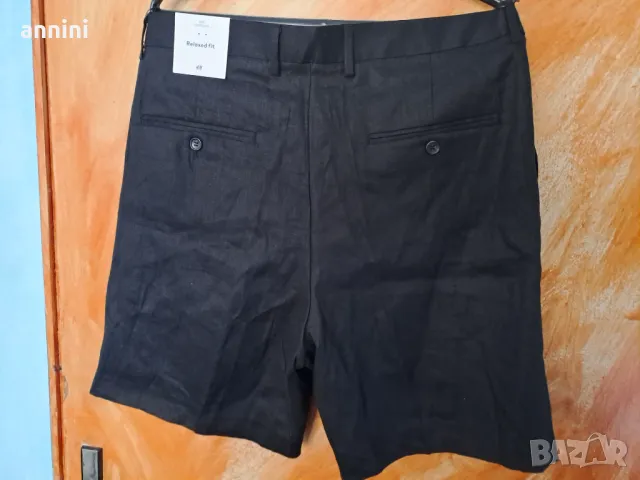 нови черни къси мъжки панталони  раз 32 и 34 ЛЕНЕНИ, снимка 2 - Къси панталони - 49286005