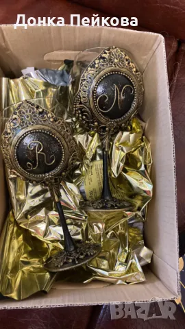 Чаши за вино ръчна изработка - 2 броя, снимка 5 - Сервизи - 47658171