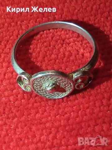 СТАРИНЕН МАЙСТОРСКА ИЗРАБОТКА СРЕБЪРЕН ПРЪСТЕН 19363, снимка 3 - Антикварни и старинни предмети - 31543717