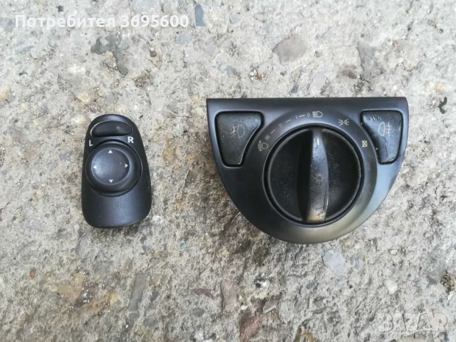 Saab 9-3 Сааб 93 ключ светлини копче бутон фарове огледала