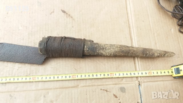 кован възрожденски косер, секира, сечиво , снимка 3 - Антикварни и старинни предмети - 39146708