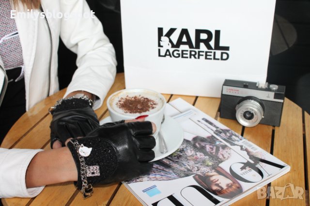 Кожени ръкавици Karl Lagerfeld, снимка 3 - Ръкавици - 41352798