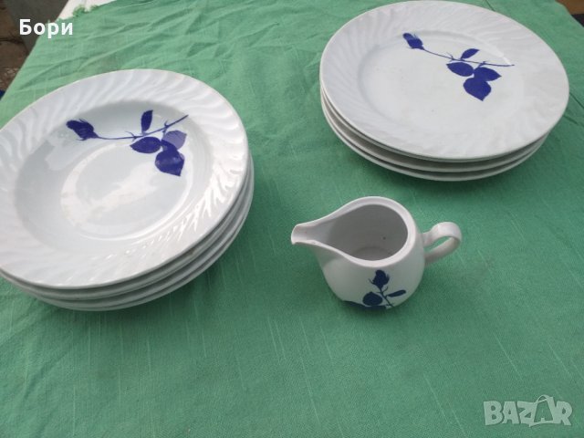 Български порцелан чинии и каничка, снимка 8 - Чинии - 34542134