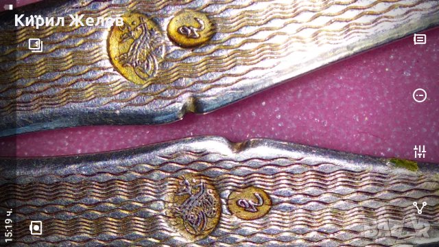 19 Век ОСМАНСКА ИМПЕРИЯ 2 ГОЛЕМИ СРЕБЪРНИ ЛЪЖИЦИ СРЕБРО 800 МАЙСТОРСКИ с ТУГРА ЩЕМПЕЛ и НИШАН 43166, снимка 3 - Антикварни и старинни предмети - 44377128