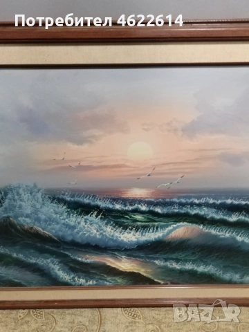 КРАСИВА АВТОРСКА КАРТИНА МАСЛЕНИ БОИ ВЪРХУ ПЛАТНО , снимка 4 - Картини - 53117784