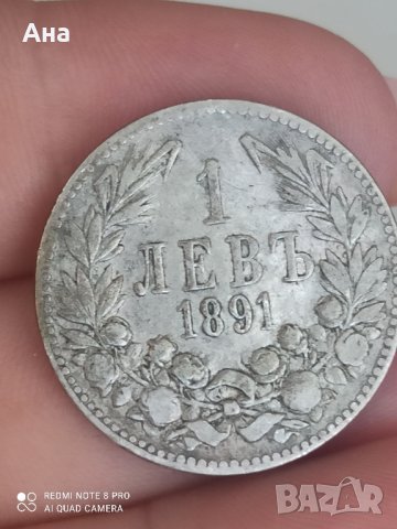 1лв 1891 г сребро

, снимка 1