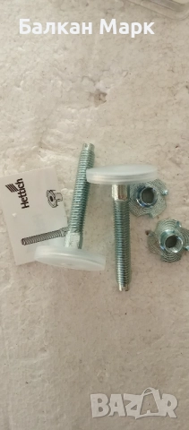 Регулиращи крачета Hettich M8 x 60 мм – комплект 2 бр с гайки с шипове, снимка 2 - Други - 51760370