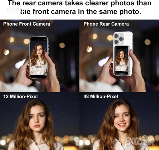 Newmowa Магнитен монитор с тъчскрийн за влог/селфи, 4-инчов, снимка 6 - Селфи стикове, аксесоари - 51878249