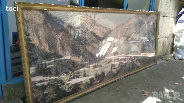 Ковьор красив голям ковьорв във рамка със стъкло , снимка 3 - Антикварни и старинни предмети - 42160790