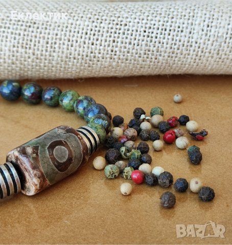 Унисекс гривна с Дзи мънисто и яспис Драконова кръв, снимка 4 - Гривни - 39736569