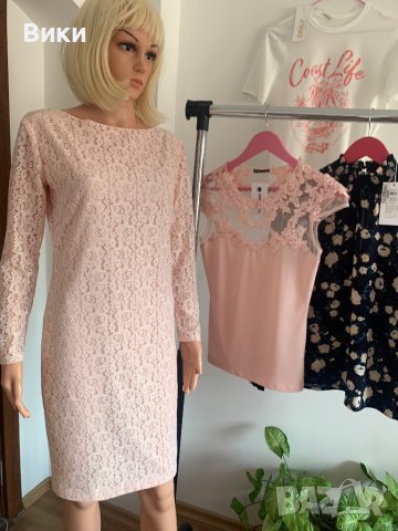 Розово рокля от дантела, снимка 10 - Рокли - 40914436
