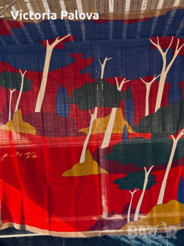 Колекционерски vintage шал GRÈS PARIS -рядък колекционерски екземпляр, снимка 6 - Шалове - 52043882