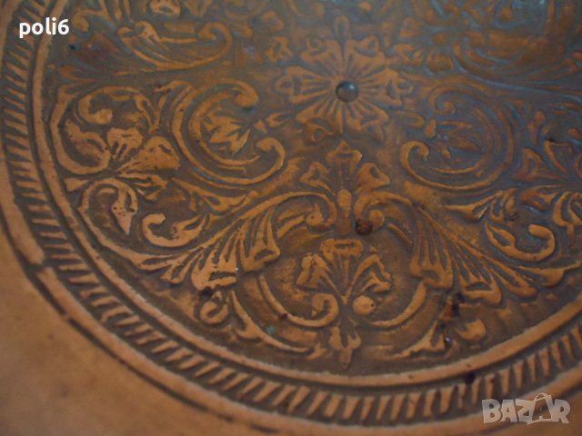 малка месингова купа на столче ,бонбониера, снимка 5 - Антикварни и старинни предмети - 39324880