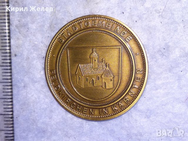 КРАСИВ ЮБИЛЕЕН КОЛЕКЦИОНЕРСКИ ПЛАКЕТ АВСТРИЯ ГРАДСКА ЦЪРКВА ДВУСТРАНЕН 38552, снимка 12 - Антикварни и старинни предмети - 41512100