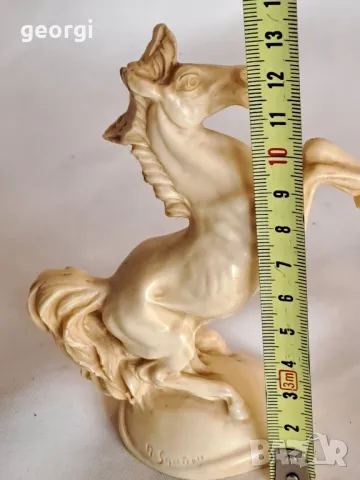 италианска статуетка кон A. Santini 25/2   , снимка 7 - Статуетки - 50035219