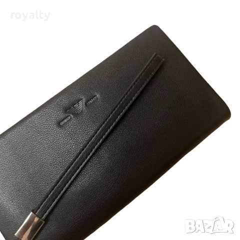 Emporio Armani ЕСТЕСТВЕНА КОЖА Мъжко Клъч Портмоне , снимка 2 - Портфейли, портмонета - 52854428
