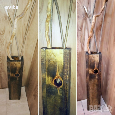Луксозна ваза от естествено дърво! Ръчна изработка! , снимка 5 - Декорация за дома - 34491999