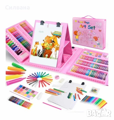 Детски комплект за рисуване в куфар от 208 части, снимка 2 - Рисуване и оцветяване - 42704236