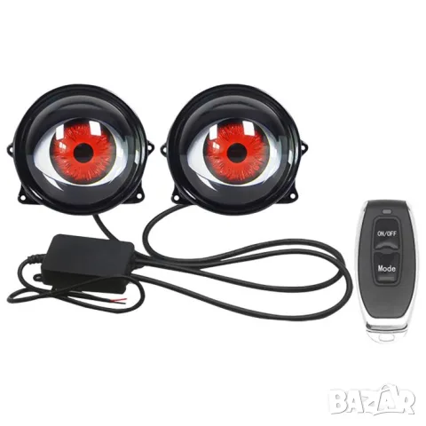 Лупи за фар Devil Eye 12V 36V с дистанционно комплект 2 броя