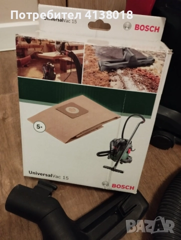 Продавам прахосмукачка за мокро и сухо почистване Bosch Universal Vac 15, 1000 W, 65 л/с, 15 л, снимка 5 - Други инструменти - 52795751