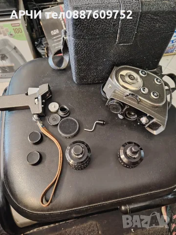 антикварна камера 8mm Movie Camera Quarz 2M Кинокамера QUARZ-2M, снимка 7 - Антикварни и старинни предмети - 56193280