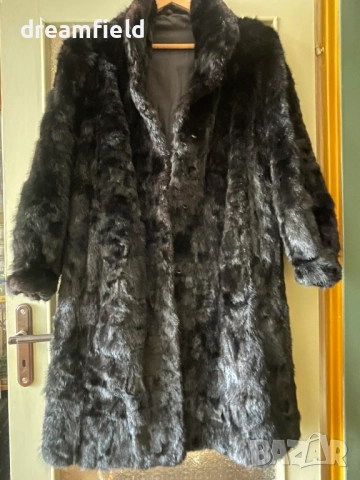 Сезонна цена-Палто естествен косъм - Лисица, снимка 3 - Палта, манта - 51452120