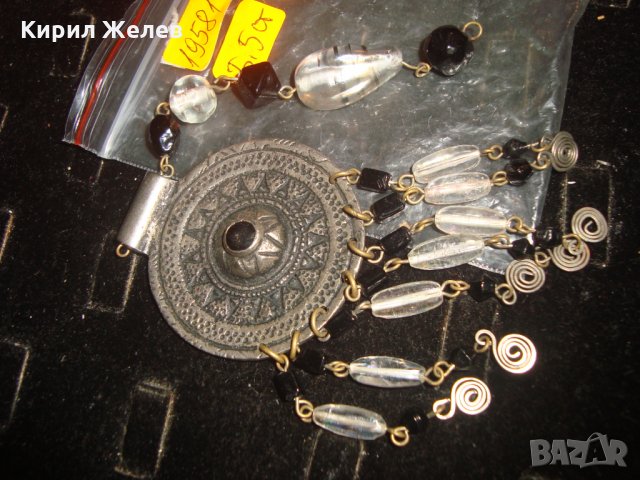 ПОСРЕБРЕН ЕТНО АРТ МЕДАЛЬОН с КРАСИВИ ВИСУЛКИ и ОРНАМЕНТИКА 19581, снимка 8 - Колиета, медальони, синджири - 33792363